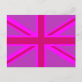 Carte Postale Décor Union Jack Fuchsia rose chaud (Devant)