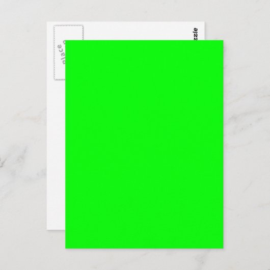 Carte Postale Décor Vert néon, à Customiser (Devant / Derrière)