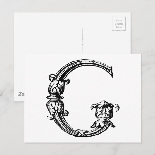 CARTE POSTALE DÉCORATIF G (Devant / Derrière)