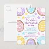 Carte Postale Décoration de biscuits de Pâques au pastel (Devant / Derrière)