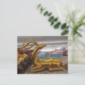 Carte Postale Décoration de cerfs d'or (Debout devant)