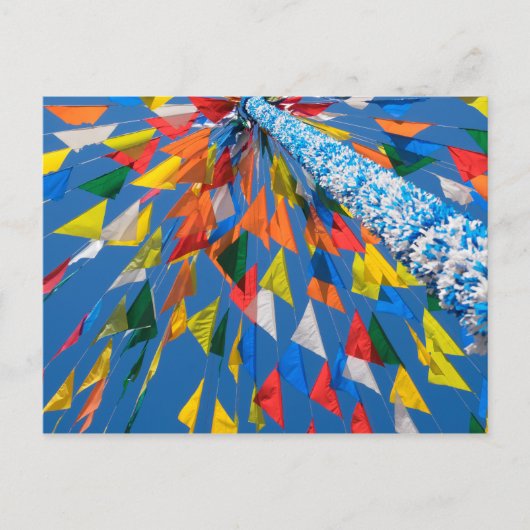 Carte Postale Décoration de drapeau triangulaire (Devant)
