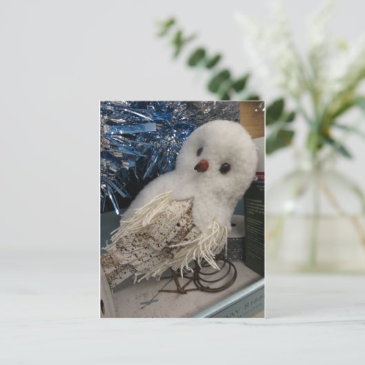 Carte Postale Décoration de la Chouette des neiges, 1 (Debout devant)