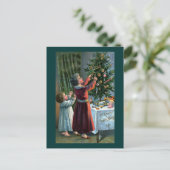Carte Postale Décoration de l'arbre de la table (Debout devant)
