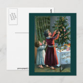 Carte Postale Décoration de l'arbre de la table (Devant / Derrière)