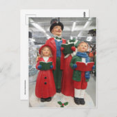 Carte Postale Décoration de Noël Caroler (Devant / Derrière)