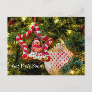Carte Postale Décoration de Noël en pain d'épice Prompt rétablis
