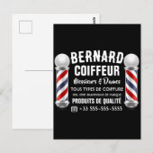 Carte Postale Décoration de salon de coiffure (Devant / Derrière)