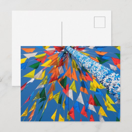 Carte Postale Décoration du drapeau triangle (Devant / Derrière)