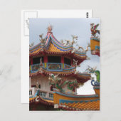 Carte Postale décoration du temple chinois (Devant / Derrière)