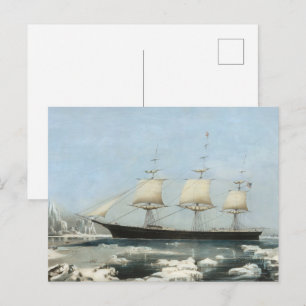 Carte Postale Décoration murale de bateau maritime antique voile