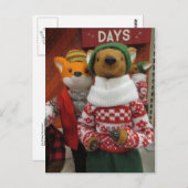 Carte Postale Décoration renard & cerf (Devant / Derrière)