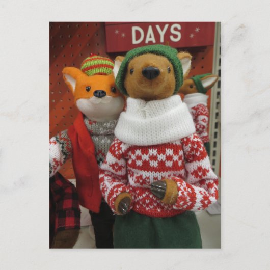 Carte Postale Décoration renard & cerf (Devant)