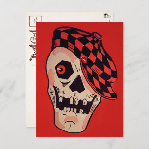 Carte postale Décoration squelette vintage