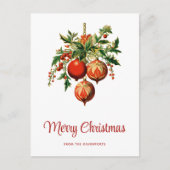 Carte Postale Décorations d'arbre de Noël Cool rétros (Devant)