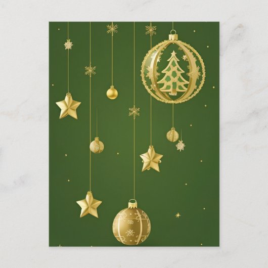 Carte Postale Décorations de fêtes de Noël (Devant)