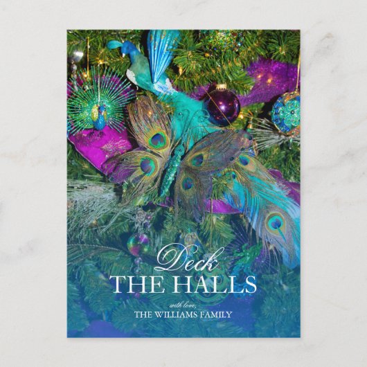 Carte Postale Décorations de Noël Peacock Feather (Devant)