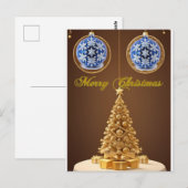 Carte Postale 🎁 Décorations élégantes pour sapin de Noël festiv (Devant / Derrière)