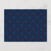 Carte Postale Decorative floral tiles pattern (Devant)