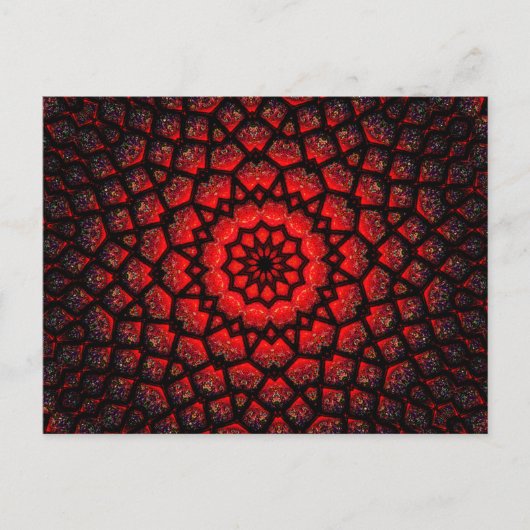 Carte postale décorative rouge (Devant)