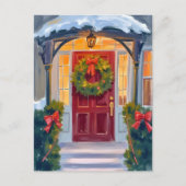 Carte Postale Décorez les salles | Noël Peintures de vacances d' (Devant)
