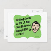 Carte Postale Décorez L'Homme Cave Snarky Guy (Devant / Derrière)