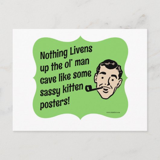 Carte Postale Décorez L'Homme Cave Snarky Guy (Devant)