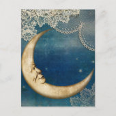 Carte postale Découpage de lune | Salutation d'art (Devant)