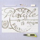 Carte Postale Decoupage French  Postmark Ti Tissuepapier (Craft)