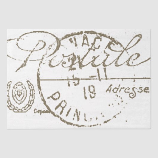 Carte Postale Decoupage French  Postmark Ti Tissuepapier (Voorkant)