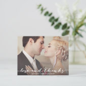 Carte Postale Découpe de script d'amour et de Merci (Debout devant)