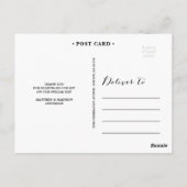 Carte Postale Découpe de script d'amour et de Merci (Dos)