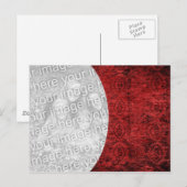 Carte Postale Découpe texturée rouge (Devant / Derrière)