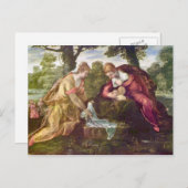 Carte Postale Découverte de Moïse par Tintoretto (Devant / Derrière)