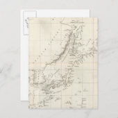 Carte Postale Découvertes effectuées en 1787 dans les mers de Ch (Devant / Derrière)