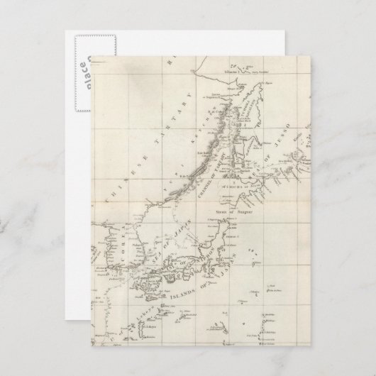 Carte Postale Découvertes effectuées en 1787 dans les mers de Ch (Devant / Derrière)