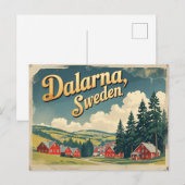 Carte Postale Découvrez Dlarna Suède (Devant / Derrière)