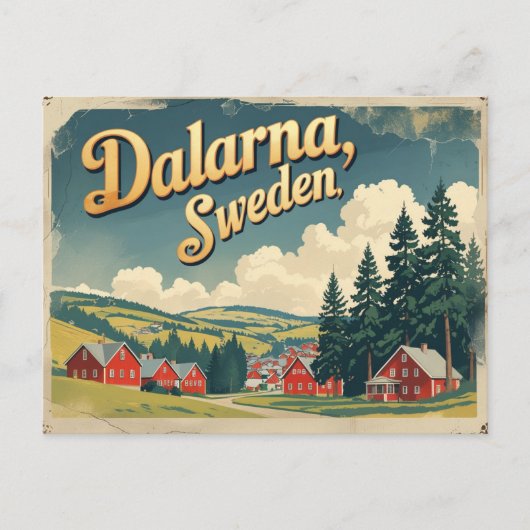Carte Postale Découvrez Dlarna Suède (Devant)