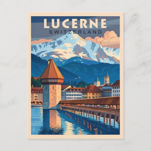 Carte Postale Découvrez le charme de Lucerne (Devant)