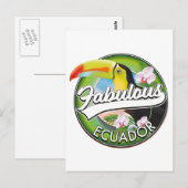 Carte Postale Découvrez le fabuleux logo de l'Equateur (Devant / Derrière)