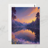 Carte Postale Découvrez le lac caché dans la vallée (Devant / Derrière)