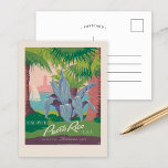 Carte Postale Découvrez Porto Rico USA | Vintage voyage<br><div class="desc">Découvrez Porto Rico US Où les Amériques se rencontrent | Cette affiche de voyage vintage de Frank S. Nicholson fait la promotion de Porto Rico comme destination touristique idéale avec vue sur un parc serein bordé de grands palmiers balançants. La végétation luxuriante et l'aménagement ouvert évoquent un sentiment de tranquillité...</div>