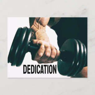 Carte Postale Dédication Motivation Muscles d'entraînement