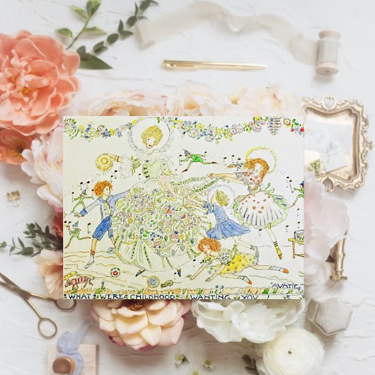 Carte postale dédiée à Tante Jessie M. King