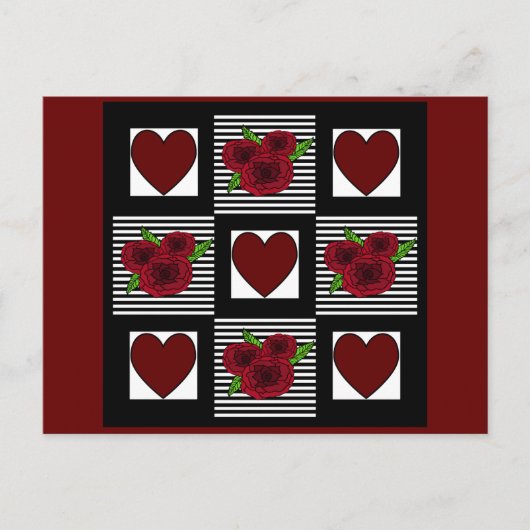 Carte postale d'édredon de coeur (Devant)