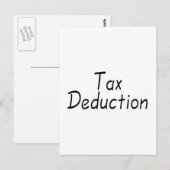 Carte Postale Déduction fiscale (Devant / Derrière)
