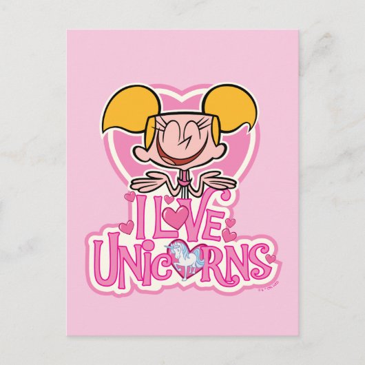 Carte Postale Dee Dee - I Love Unicorns (Devant)