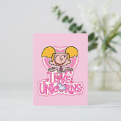 Carte Postale Dee Dee - I Love Unicorns (Debout devant)