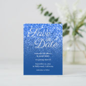 Carte Postale Deep Blue Ombre Bokeh Parties scintillant Enregist (Debout devant)