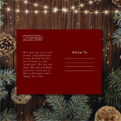 Carte Postale Deep Red Joyeux Noël Votre photo